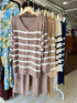 Casual Cardigan With Wide Leg High Waist Loose Trouser